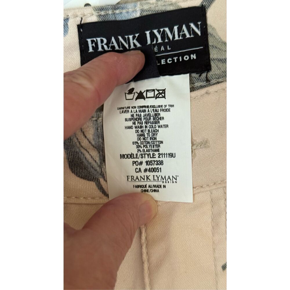 Frank Lyman Design Collection Embellished Blue Floral Print Jeans, Size M, NWT - Picture 7 of 8